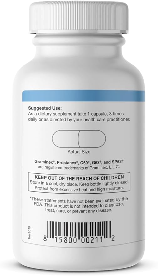 Prostanex - Prostate Health Supplement Flower Pollen Extract, Saw Palmetto - Support for Bladder Control & Urinary Tract Health, Rye Pollen Extract Made in USA, 90 Vegetarian Capsules