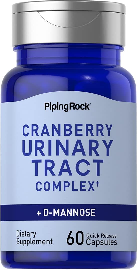 Piping Rock Cranberry Complex with D-Mannose & Probiotic Blend | Urinary Tract Health for Women | 60 Capsules | Advanced Formula | Non-GMO, Gluten Free Supplement