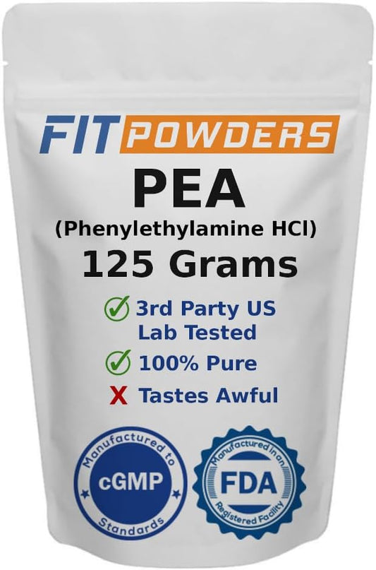 Beta Phenylethylamine HCl Pea Powder (Phenethylamine), Phenylethylamine Powder for Serotonin, Dopamine, and Energy Boost