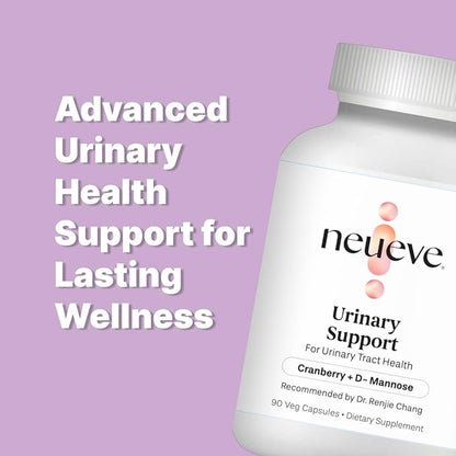 NeuEve Cranberry D-Mannose Urinary Support Supplement, Sugar-Free Cranberry Pills, Non-GMO, 90 Capsules