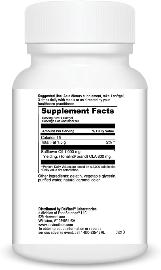 Davinci Labs Tonalin CLA 90 Softgels