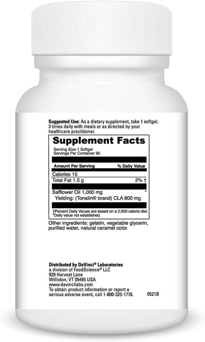 Davinci Labs Tonalin CLA 90 Softgels