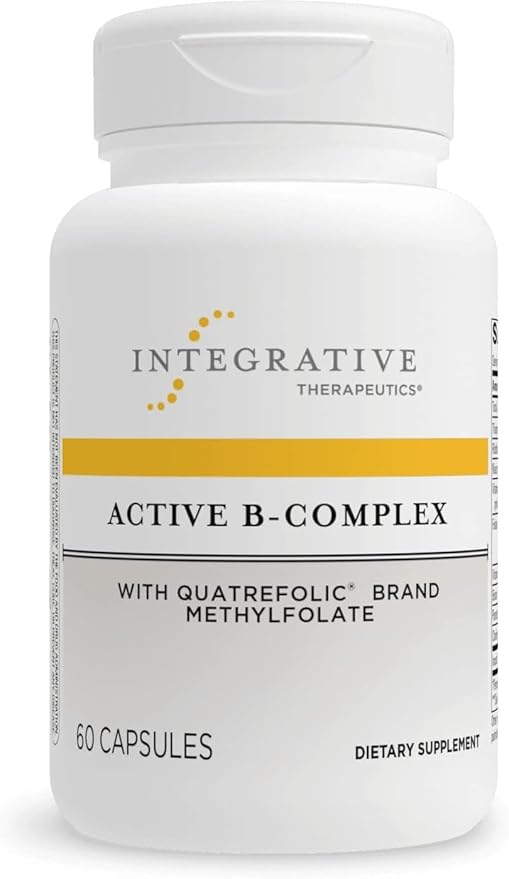 Integrative Therapeutics Active B-Complex - Energy Metabolism Support* - B-Complex Vitamin Supplement with 8 B-Vitamins, Vitamin B12, Folate, Choline - 60 Capsules