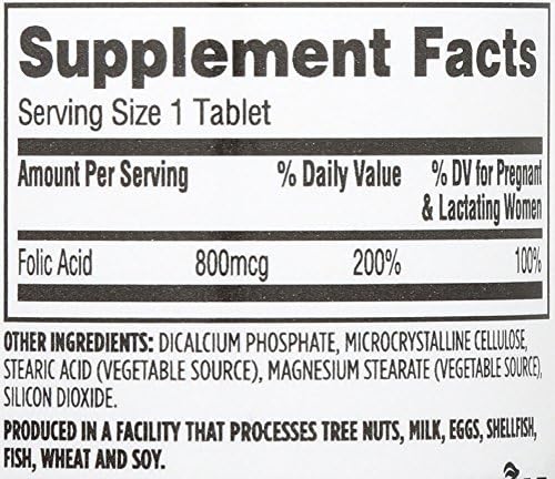 365 Everyday Value, Folic Acid 800mcg, 250 ct