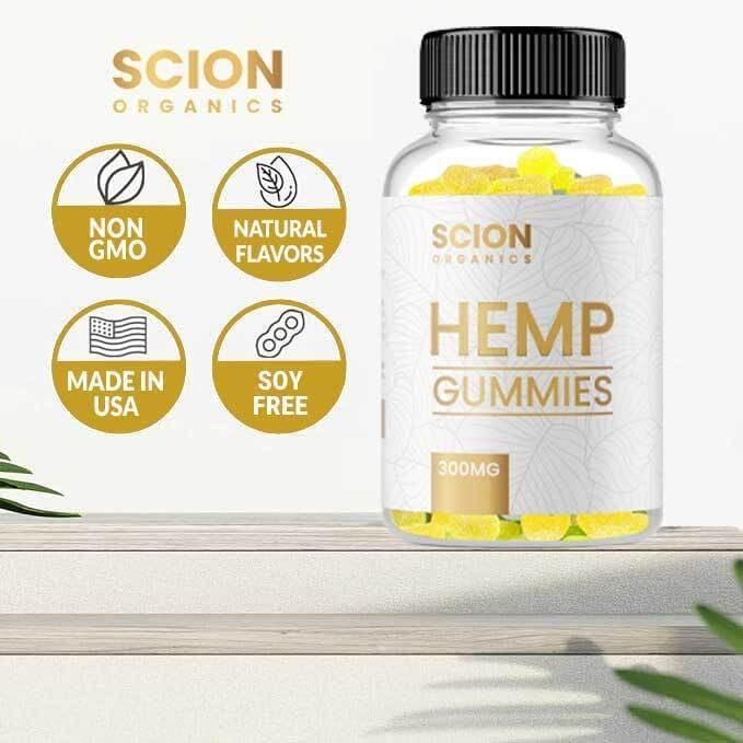 Hemp Gummies - Improve Joint Health - Natural Raspberry Flavor-Chewable Vitamins for Adults-30 Gummies-2 Pack