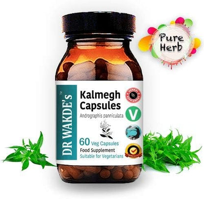 DR WAKDE'S Kalmegh Capsules (Andrographis panniculata, 60 Veg Caps, Plant-Based Supplement, Ayurvedic Herb, All Natural, Vegan)