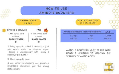 Amino-B Booster 8 oz. Bottle, Liquid Protein Vital for Bee Health