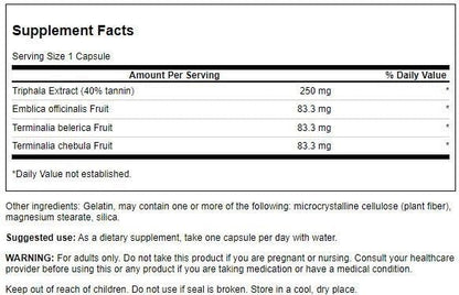 Swanson Triphala (Standardized) 250 Milligrams 120 Capsules