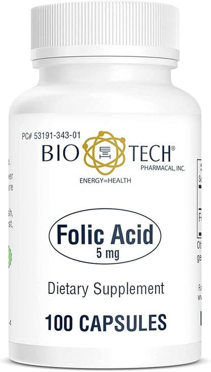 Bio-Tech Pharmacal Folic Acid (5mg, 100 Count)
