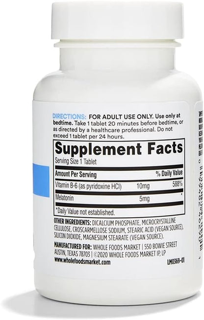 365 by Whole Foods Market, Melatonin 5mg, 60 Count