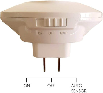 Sleep Aid Amber Night Light Plug in with Dusk to Dawn Sensor, Low Blue LED Promotes melatonin Production and Healthy Sleep, ON-Off-Auto Toggle, 2-Pack