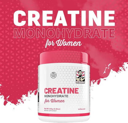 Creatine Monohydrate for Women, 8.46oz, Sugar-Free with Collagen and BCAAs, Unflavored