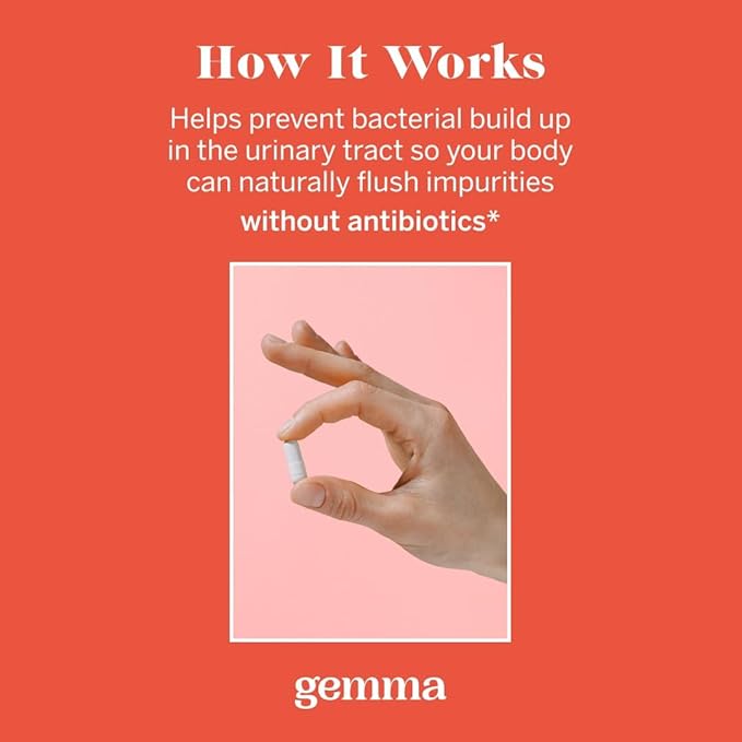 Gemma Stay On Tract Cranberry Supplement - Urinary Tract Support for Women - 36mg of Cranberry PACs and 1,000mg of D-Mannose 60 Count (Pack of 1)