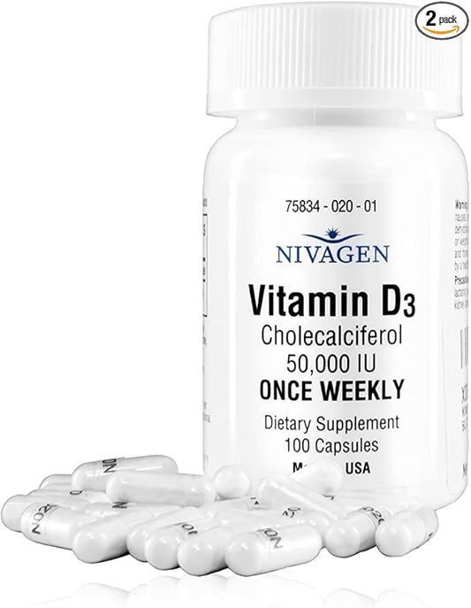 Pharmaceuticals Inc Vitamin D3 50,000, 100 Count (Pack of 2)