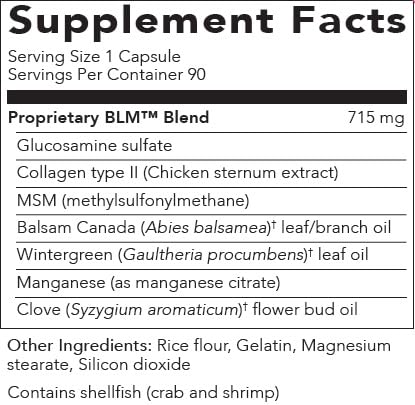 Young Living BLM Capsules 90 Capsules Essential Oils - Mineral Supplement - Nutritional Support - Glucosamine Sulfate - Collagen - Manganese Citrate