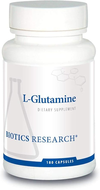 Biotics Research L Glutamine, Gastrointestinal Health, Gut Lining Support, Optimal Muscle Support, Lean Muscle, Antioxidant Activity, Free Form Amino Acid. 180 Capsules