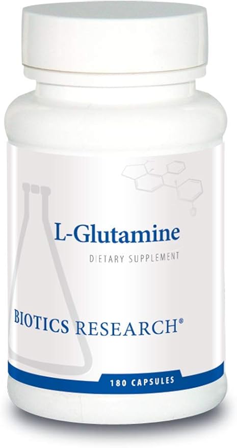 Biotics Research L Glutamine, Gastrointestinal Health, Gut Lining Support, Optimal Muscle Support, Lean Muscle, Antioxidant Activity, Free Form Amino Acid. 180 Capsules