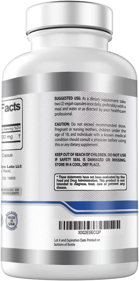 Alpha Lipoic Acid 600mg Per Serving, 240 Vegan Capsules- Gluten Free, Pure Non-GMO ALA- Supports Energy & Anti Oxidant