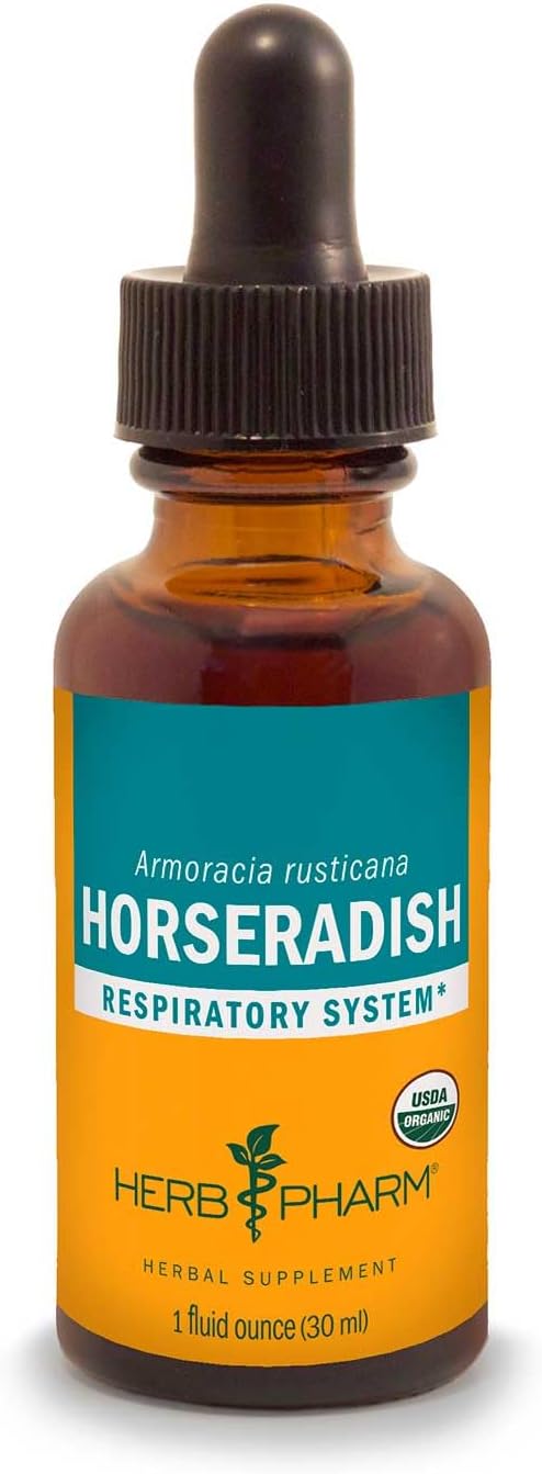 Herb Pharm Certified Organic Horseradish Liquid Extract for Respiratory System Support - 1 Ounce (DHRAD01)