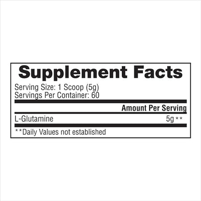 Gaspari Nutrition, Glutamine, Pure L-Glutamine Powder, Perfect Pre Workout, Post Workout and Recovery, Micronized Glutamine Powder (60 Servings, Unflavored)
