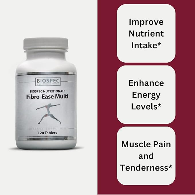 Fibro-Ease Multi - Contains Essential Vitamins & Minerals - Support Energy Production & General Health (240 Capsules)