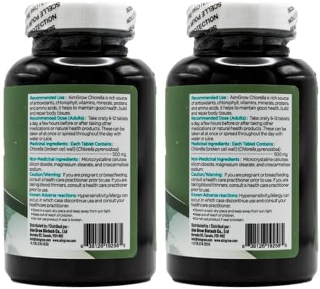 Chlorella Tablets with Broken Cell Wall, Canada, 500mg 300 Counts