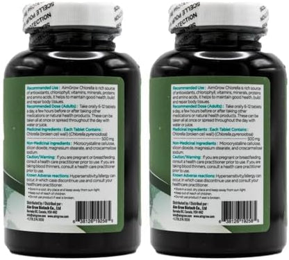 Chlorella Tablets with Broken Cell Wall, Canada, 500mg 300 Counts
