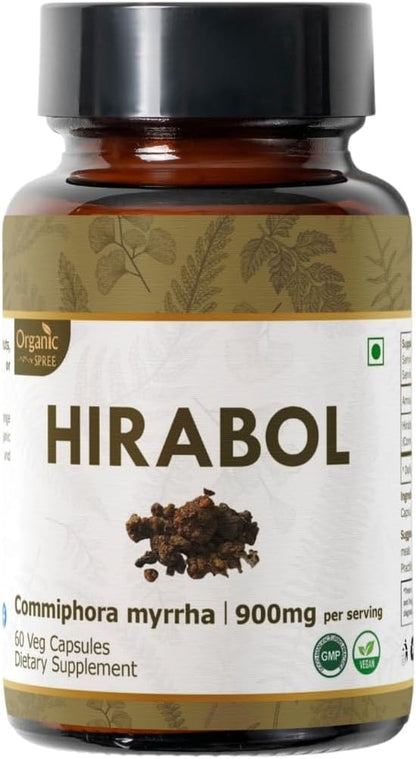 HIRABOL 60 Capsules | Commiphora myrrha (Hirabol) | 900mg per Serving | Natural 60 Capsules