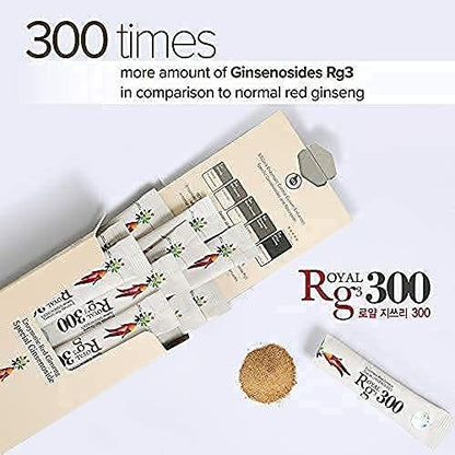 RG3 300- Ginsenosides Rg3 Enhanced + Korean Panax Red Ginseng Capsules Gin Hongsam Premium Bundle