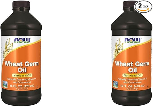 NOW Supplements, Wheat Germ Oil with Essential Fatty Acids (EFAs), Nutritional Oil, 16-Ounce (Pack of 2)