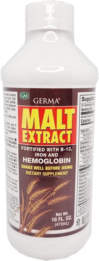 Extracto de Malta 16 oz. with B12 and Hemoglobina Germa