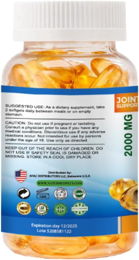 Organic Vitamins súper Omega 3 Ultra Pure Fish Oil Concentrate, EPA & DHA Triple Strength, Omega 3 Fatty acids, Burpless 120 softgels