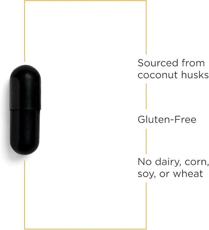 Integrative Therapeutics Activated Charcoal - Gluten Free - Dairy Free - 100 Capsules
