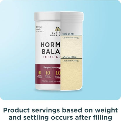 Ancient Nutrition Hormone Balance + Collagen Powder Supplement, Hydrolyzed Collagen Peptides, Key Clinically Validated Ingredient to Support Balanced Hormones and Boost Energy, Vanilla, 25 Servings