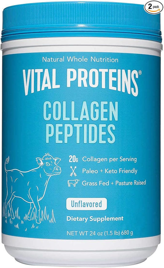 Vital Proteins Collagen Peptides Grass Fed Paleo Friendly 24 oz - 2 Pack