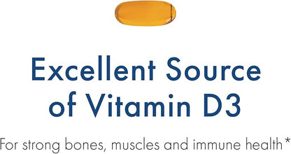 WHC, UnoCardio 1000 Fish Oil, 1300 mg of Pure Triglyceride Fish Oil with Omega-3 (1180 mg), 665 mg EPA and 445 mg DHA and 25 mcg (1000 IU) Vitamin D3 per softgel, Natural Orange, 60 softgels