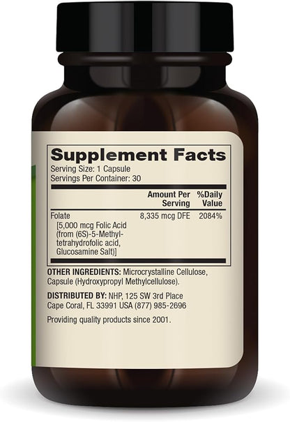 Dr. Mercola, Methyl Folate Dietary Supplement, 30 Servings (30 Capsules), Non-GMO, Soy-Free, Gluten Free