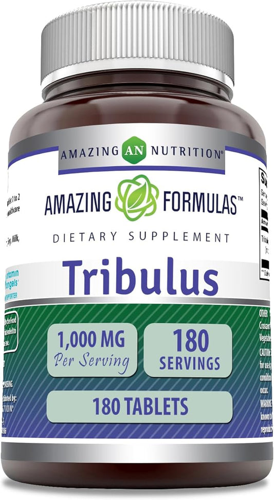 Amazing Formulas Tribulus Extract Supplement | 1000 Mg Per Serving | 180 Tablets | Non-GMO | Gluten Free | Made in USA