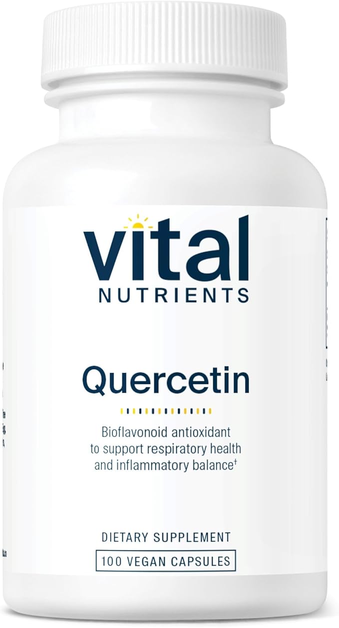 Vital Nutrients Quercetin | Vegan Quercetin Supplement with Bioflavonoids for Sinus, Respiratory, Heart, & Immune Function Support | Gluten, Dairy, Soy Free | 500mg | 100 Capsules