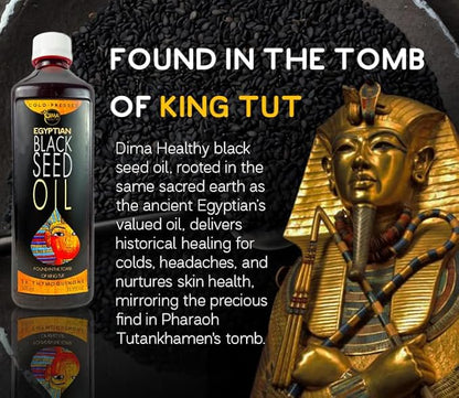 Cold-Pressed Egyptian Black Seed Oil with 3% Thymoquinone: Your Path to Natural Wellness [16.9 fl oz/500ml]…