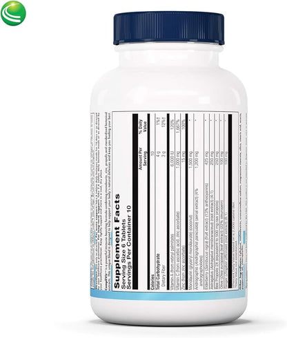 Nutra Biogenesis CompliVir - Monolaurin and Zinc Supplement for Men and Women, Immune Support for Adults with Vitamin C, Olive Leaf Extract, and Elderberry - 60 Tablets