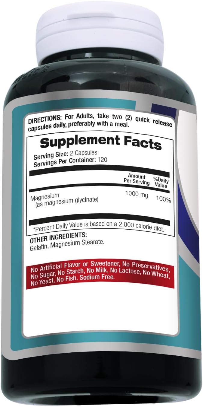 Lab | Magnesium glycinate | glicinato de magnesio | Magnesium glycinate Supplements | 1000 mg