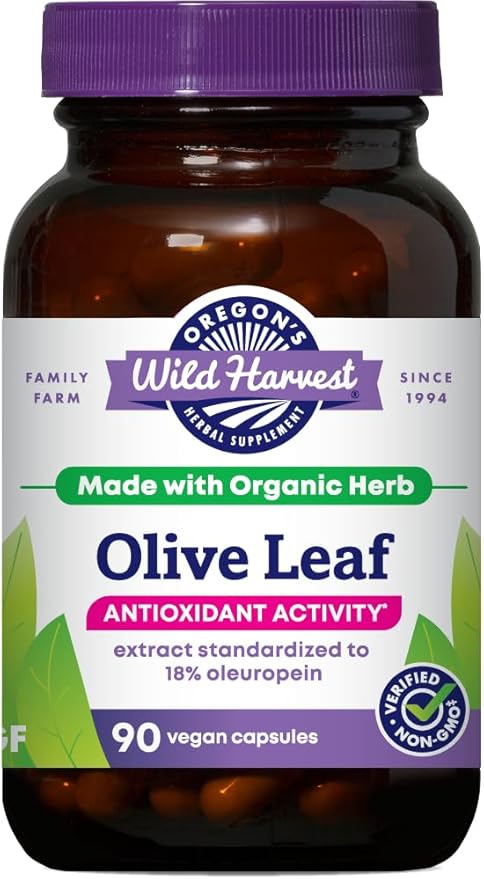 Oregon's Wild Harvest, Olive Leaf Supplement, Antioxidant Support, 350 mg, 90 Count