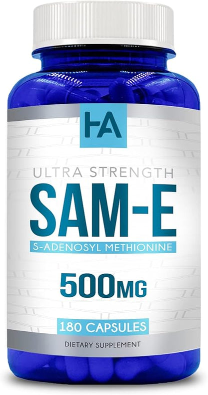 Healing Awakening SAM-e 500mg 180 Capsules (S-Adenosyl Methionine)