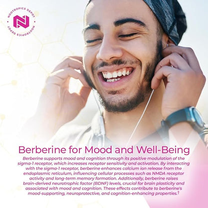 Nootropics Depot Berberine HCL + Silymarin Capsules | 500mg + 90mg | 60 Count | Supports Cellular Function, Metabolic Function