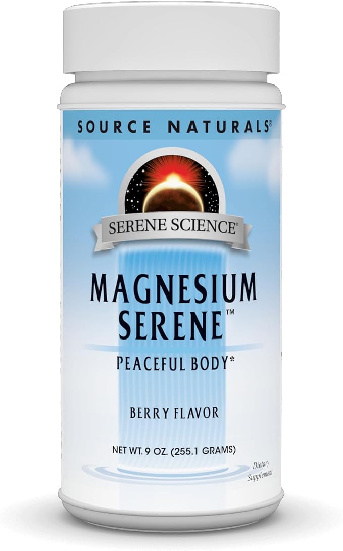 Source Naturals Serene Science Magnesium Serene Berry Flavored, Peaceful Body, 9 Ounces