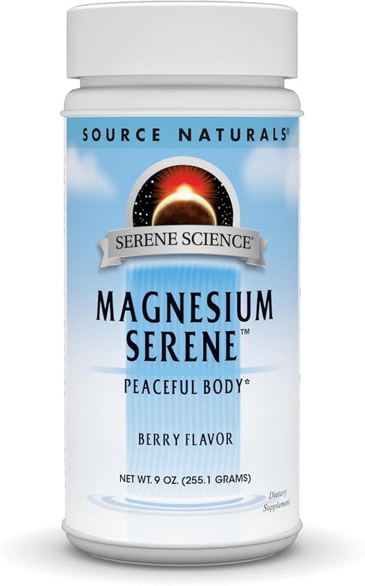 Source Naturals Serene Science Magnesium Serene Berry Flavored, Peaceful Body, 9 Ounces