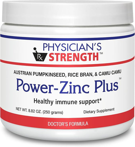 Physician's Strength Power-Zinc Plus - 8.82 oz - Healthy Immune Support with Austrian Pumpkinseed - 9 Servings