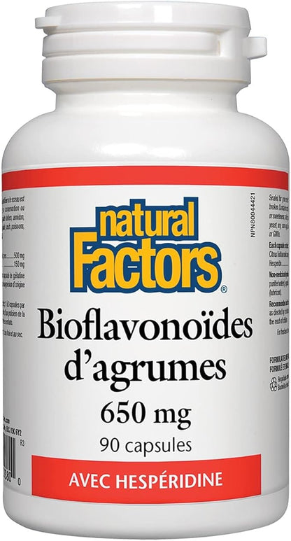 Natural Factors - Citrus Bioflavonoids 650mg, Support for The Body's Use of Vitamin C, 90 Capsules