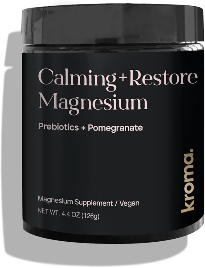 Calming Restore Magnesium Supplement with L Theanine and Magnesium Complex, Gluten Free Powder Drink Mix, Sleep, Calm, Relaxation and Muscle Recovery Support, Tart Pomegranate, 30 Servings